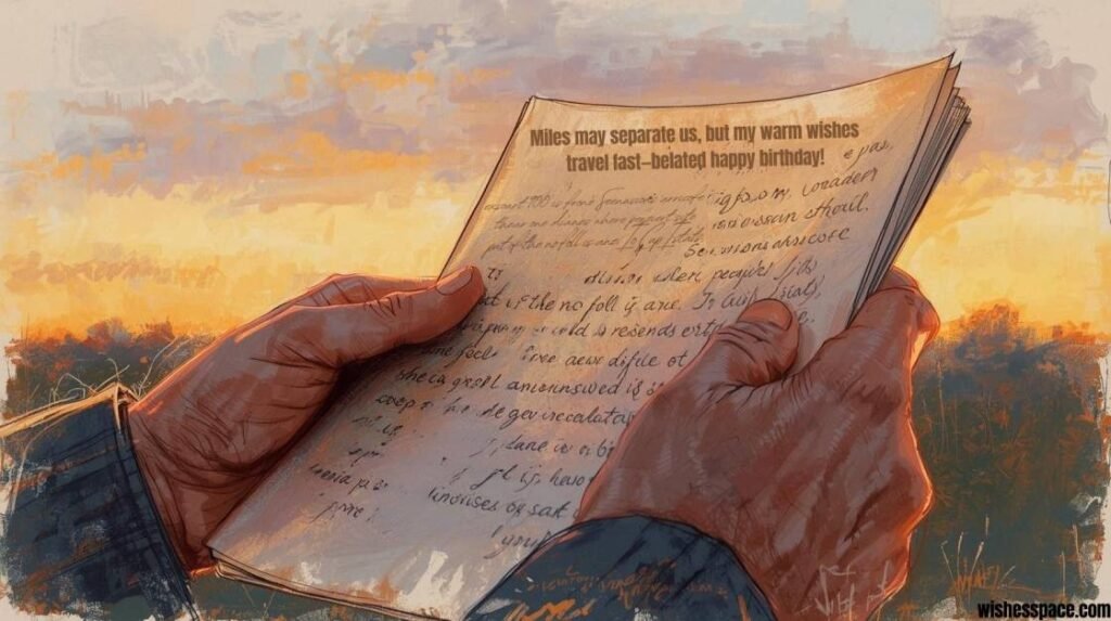 Belated Birthday Messages for Long-Distance Friend