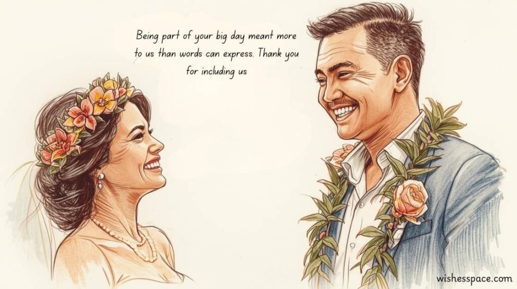 Thank You for Having Us on Your Special Day Messages